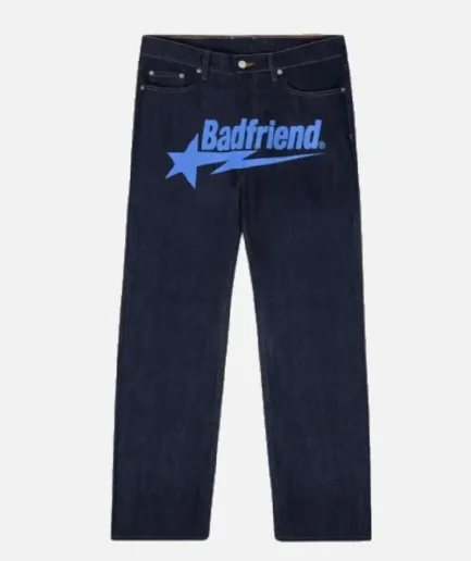 BadFriend Latter Printed Jeans Black/Blue