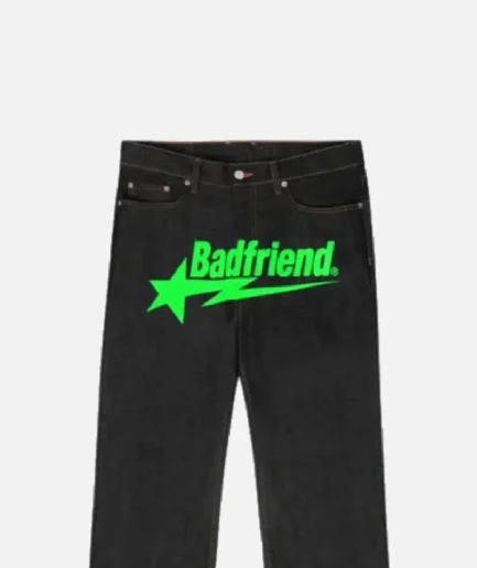 BadFriend Latter Printed Jeans Black/Green