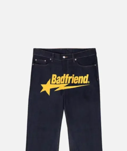 Bad Friend Latter Printed Jeans Black/Yellow